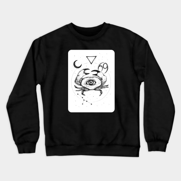 Cancer zodiac sign with an eye Crewneck Sweatshirt by EWART